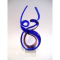 Glazen sculptuur Two Blue 26 cm hoog  (PMED28308DE)